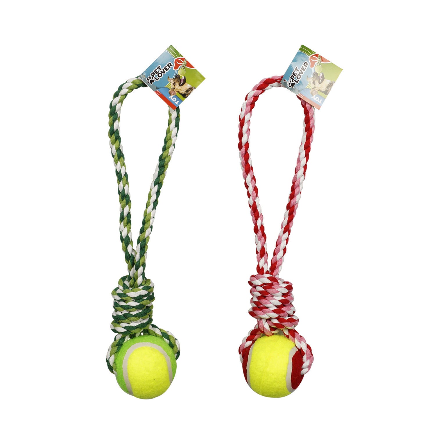 Pet Goods Manufacturing Louisville Cardinals Double Ball with Dog Toy Rope