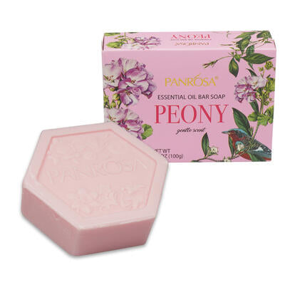Peony Hexagon Oil Bar Soap- 3.5oz, Wholesale, Bulk (Pack of 36)