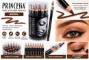 Princessa Kohl Eyeliner Pencils – Brown, 72-Piece Cylinder