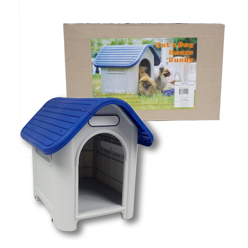 Rundy Blue Dog House | Pet Supplies - Offpricebundles