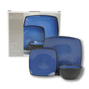 12 Piece Cobalt Soho Lounge Gibson Elite Casual Dinnerware Sets - Offpricebundles