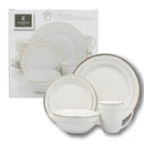 16pc White Palladine Gibson Home Dinnerware Set | Dishes Set - Offpricebundles