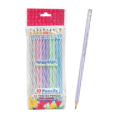 10 Pack Twisted Pre Sharpened Pencil - Offpricebundles