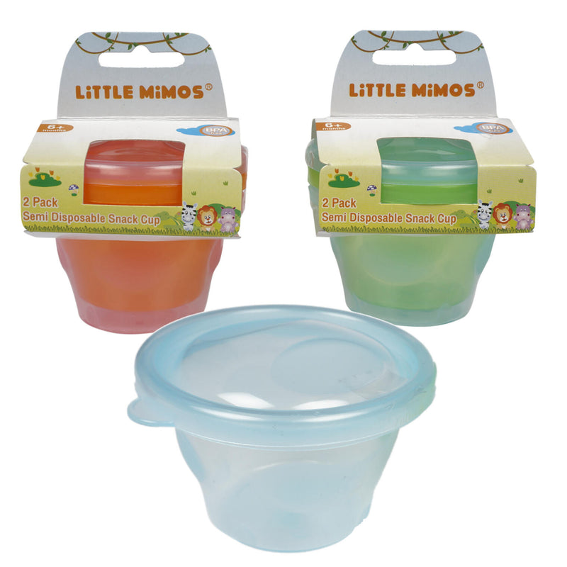 Little Mimos 2 Pack Snack Cup- 3 Assortments - Offpricebundles