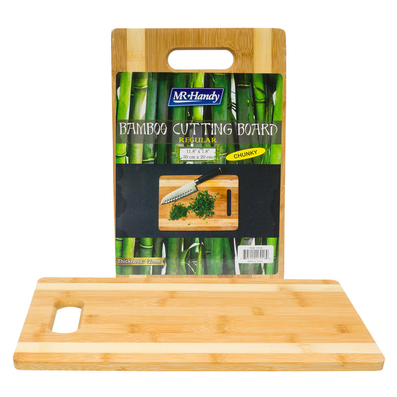 12" Medium Bamboo Cutting Board- 12mm Thick