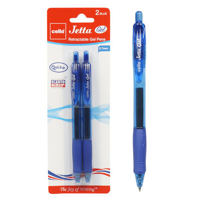 GEL PEN 2pk 0.7mm JETTA BLUE - Offpricebundles