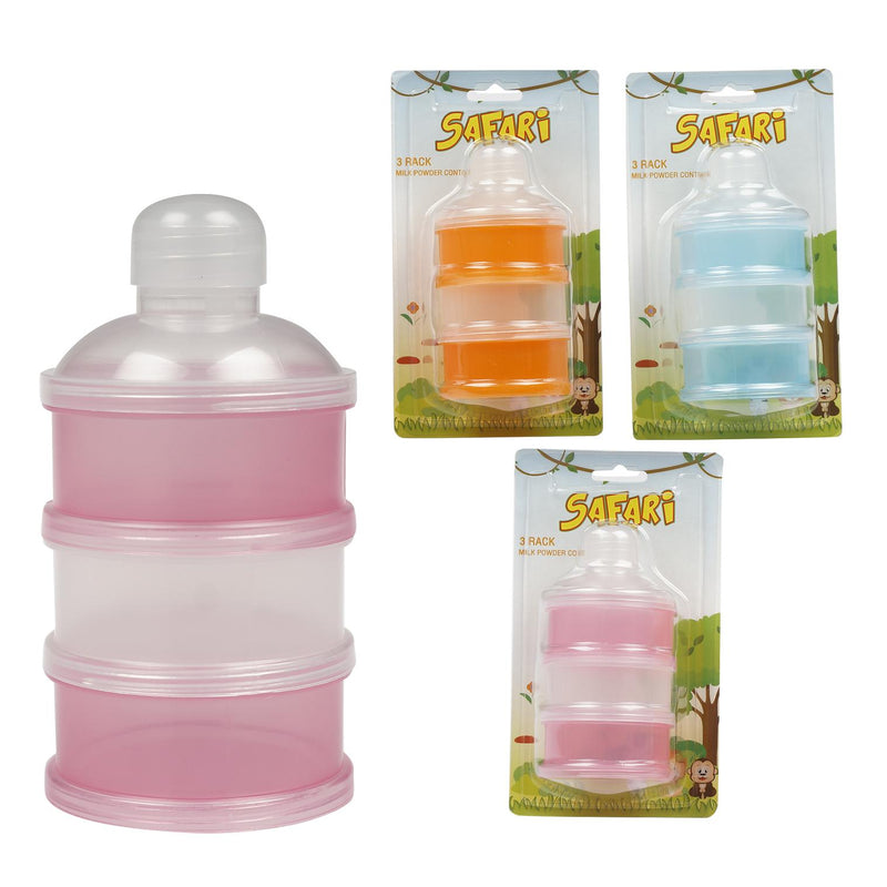 Safari 3 Pack Milk Powder Container- 3 Assortments - Offpricebundles