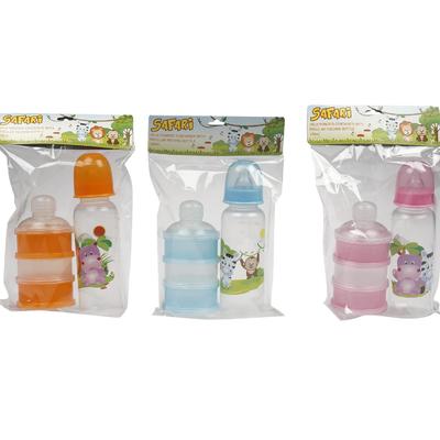 8 oz Safari Baby Bottle with Milk Powder Container - Offpricebundles