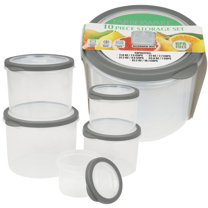 10 piece Farberware Food Container Set - Offpricebundles