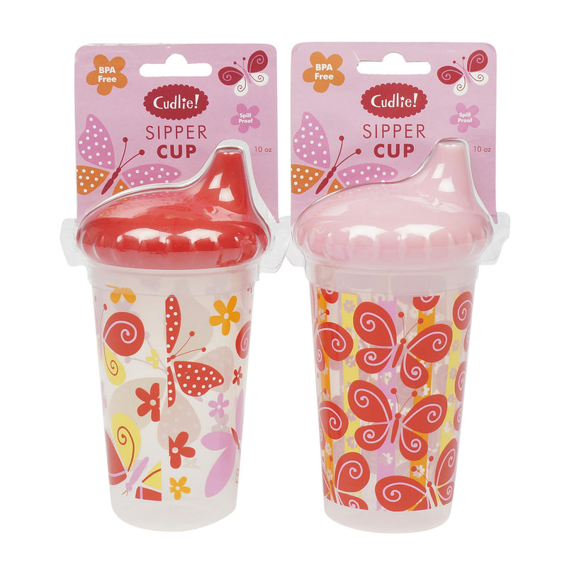 Cudlie Plastic Girls Sipper Cup- 10 oz - Offpricebundles