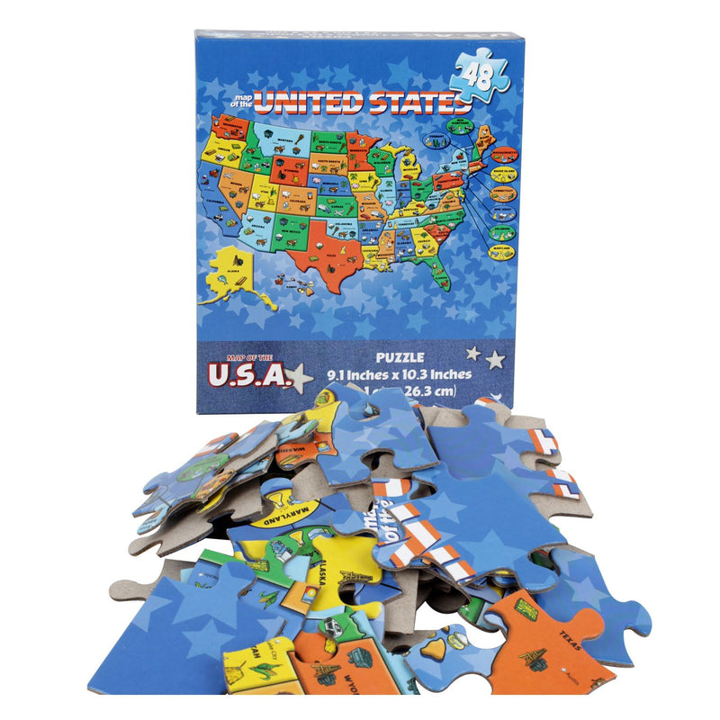 United States Map 48-piece Puzzle - Offpricebundles