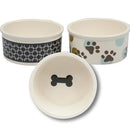 Ceramic 6" Pet Bowl- 2 Assortments