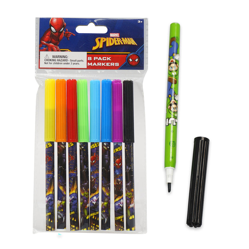 Spiderman 8 Pack Markers - Offpricebundles