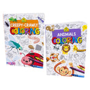 Bulk 80 Page Animals with Crawly Coloring Book- Assorted