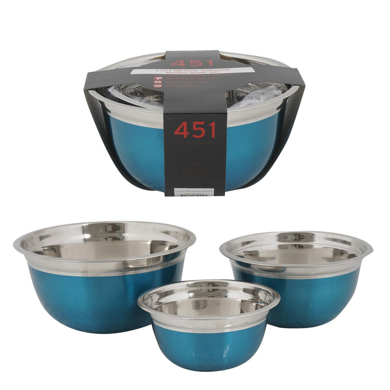 3 Piece Asean Turquoise Mixing Bowl Set | Best Mixing Bowls - Offpricebundles