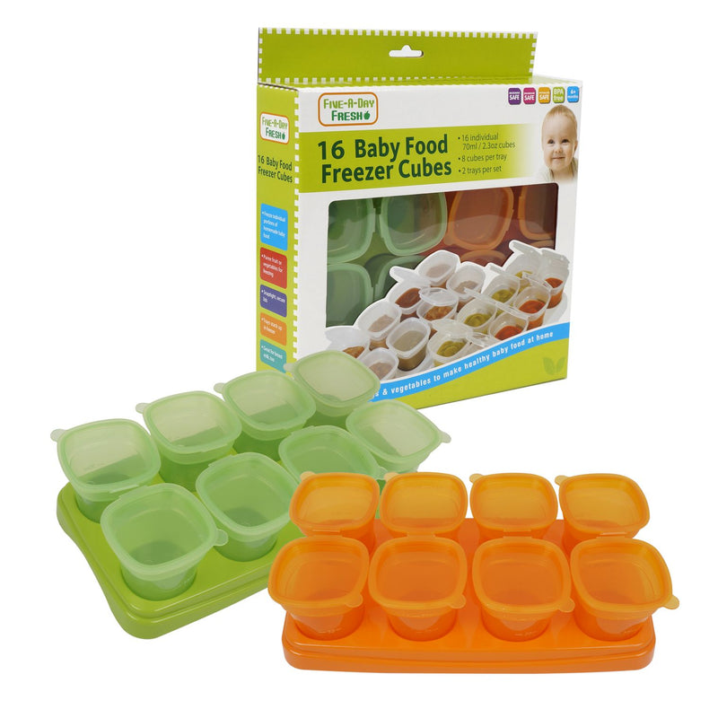 Five-a-Day Fresh 16 piece Baby Food Freezer Cubes- Assorted - Offpricebundles