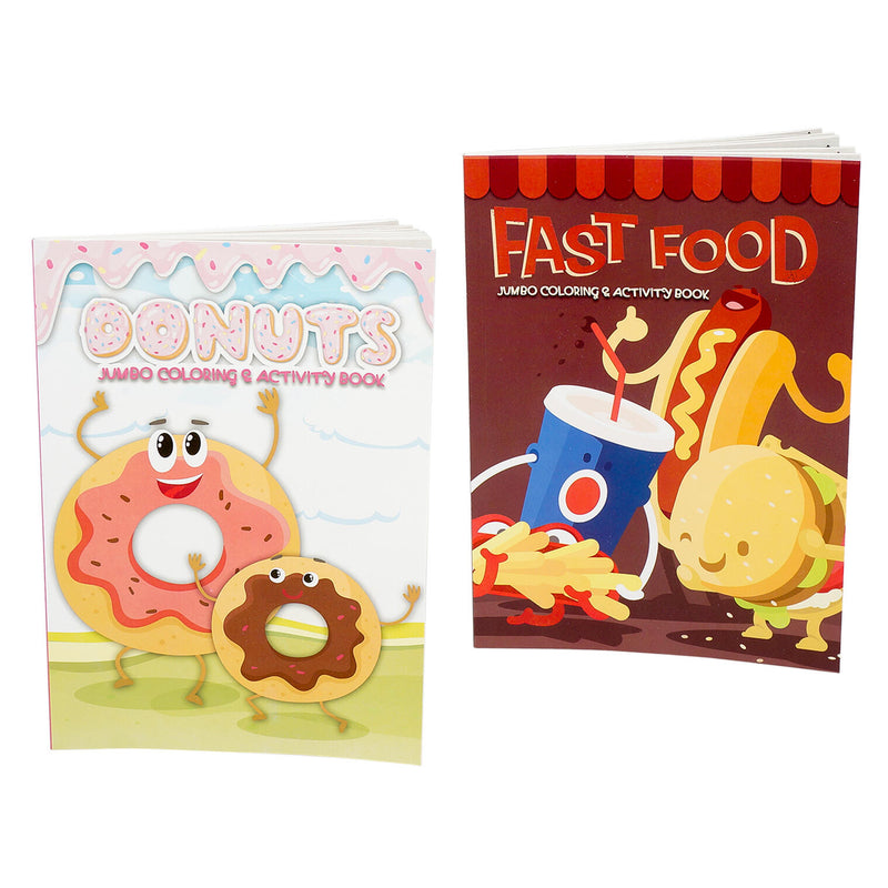 Bulk Fast Food & Donuts Jumbo Coloring Activity Book