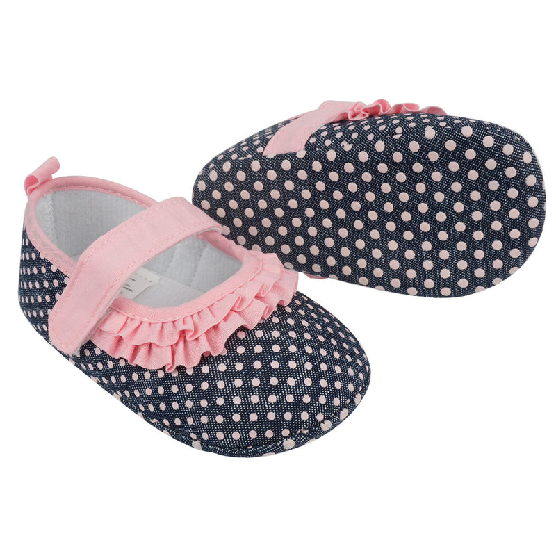 Infant Girl Crib Shoes Polka Dot- 4 Assortments - Offpricebundles