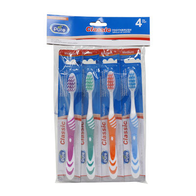 4 Pack All Pure Classic Toothbrushes