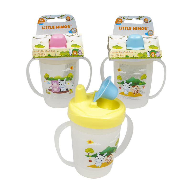 Little Mimos 10 oz Twin Handle Non-Spill Training Cup 6M+ - Offpricebundles