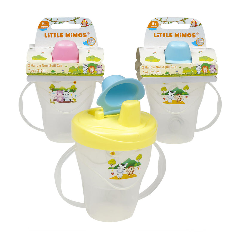 Little Mimos 7 oz Twin Handle Non-Spill Training Cup 6M+ - Offpricebundles