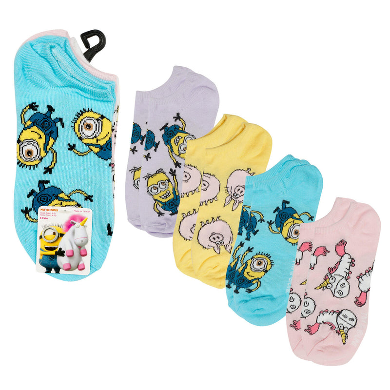 5 pack Despicable Me Socks- sz 9-11 - Offpricebundles