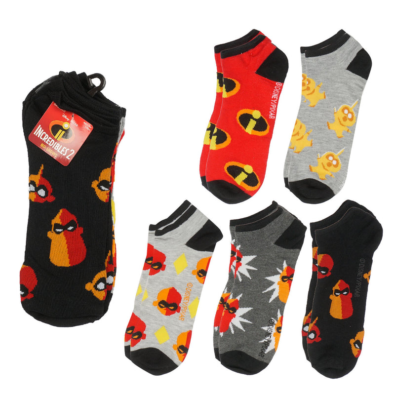 5 Pack The Incredibles 2 Socks- sz 10-13 - Offpricebundles