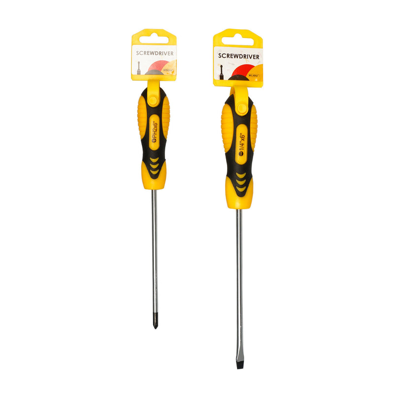 Bulk Black and Yellow Screwdriver 10.24"- Assorted