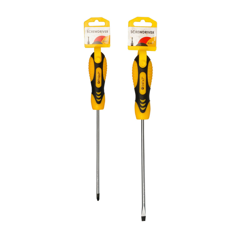 Black and Yellow Screwdriver- 7.28"- Assorted