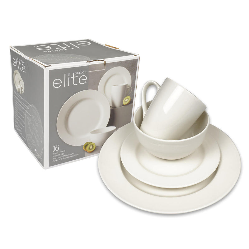 16 Piece White Hotelware Dinnerware set | Dishes Set - Offpricebundles