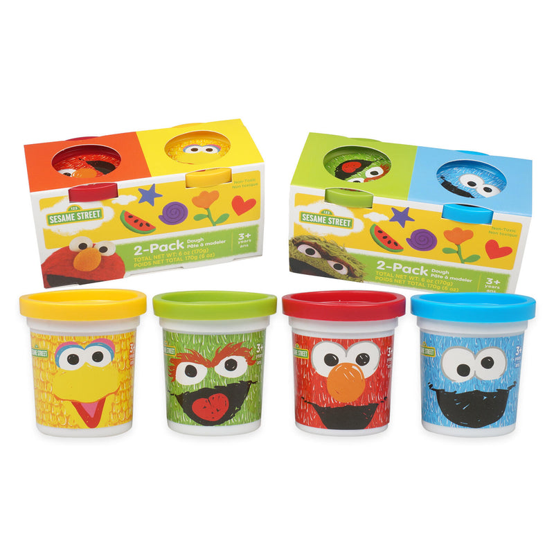 2 Pack Sesame Street Dough Set- 3 oz - Offpricebundles