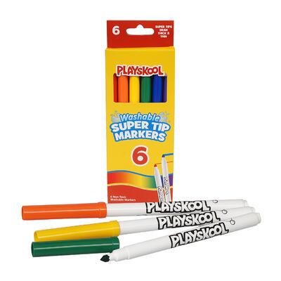 6 ct Playskool Super Tip Washable Markers - Offpricebundles