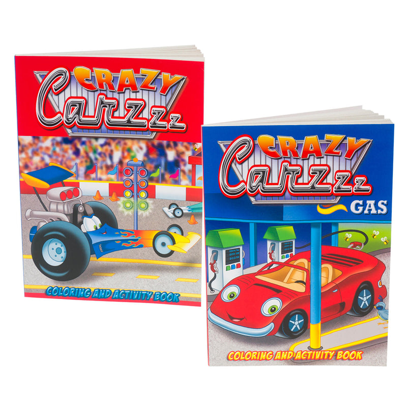 Bulk 128 Page Crazy Carzz Coloring and Activity Book