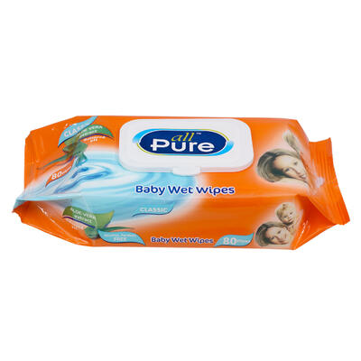 80 ct All Pure Baby Wipes with Fliptop