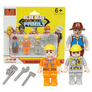 Block Head 6 Piece Family Figurines - Offpricebundles