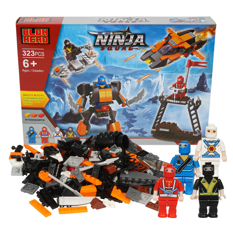 Blok Head 323 Piece Ninja Squad Building Block Set - Offpricebundles