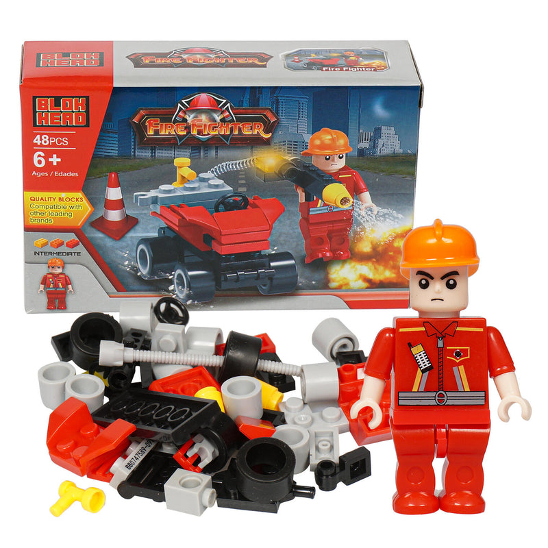 Blok Head 48 Piece Firefighter Building Block Set - Offpricebundles