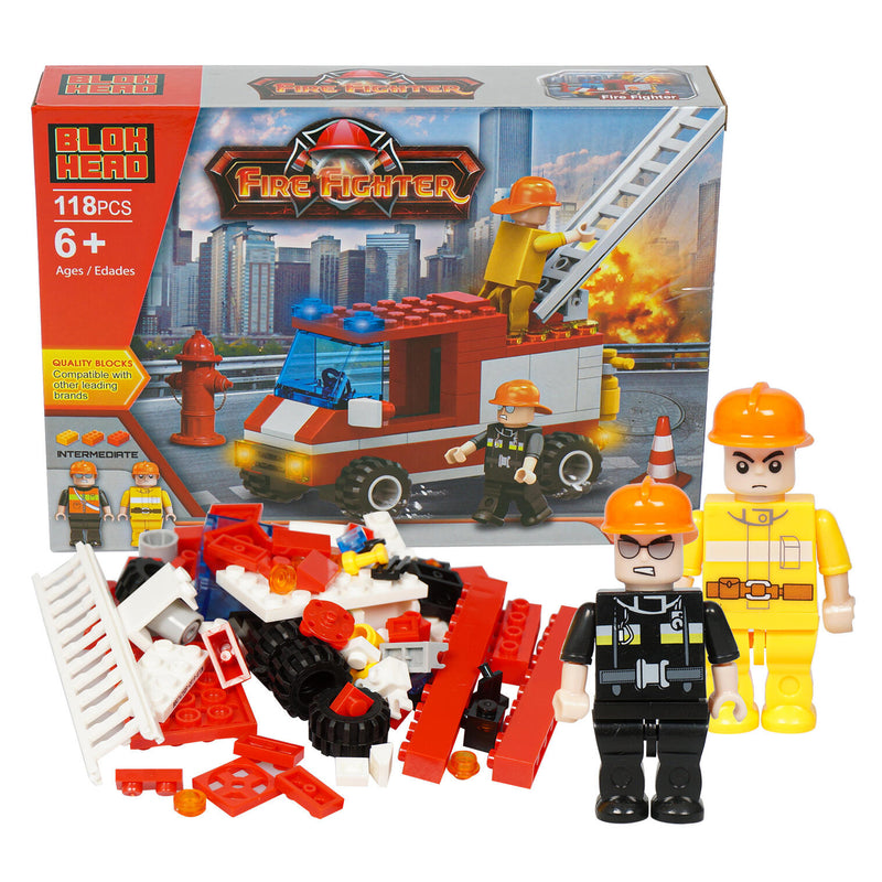 Blok Head 118 Piece Firefighter Building Block Set - Offpricebundles