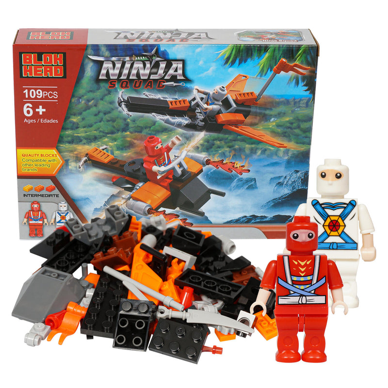 Blok Head 109 Piece Ninja Squad Building Block Set - Offpricebundles