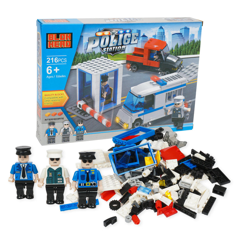 Blok Head 216 Piece Police Station Building Block Set - Offpricebundles