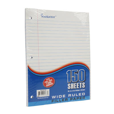 150 Sheet Wide Ruled Paper - Offpricebundles