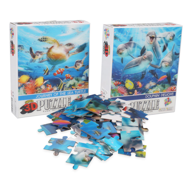 50 Piece 3D Dolphin Delight/Journey Of The Sea - Offpricebundles