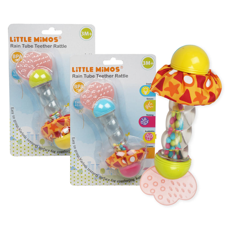 Little Mimos Rain Tube Baby Teether Rattle - Offpricebundles