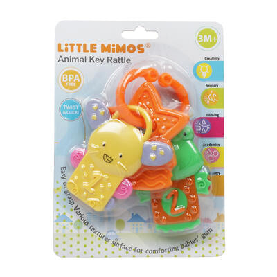 Little Mimos Animal Key Rattle Teethers - Offpricebundles