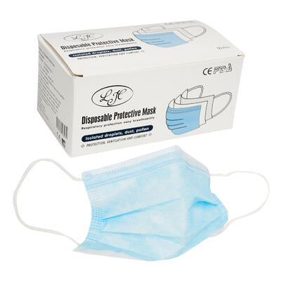 Disposable Face Mask- 3ply- Blue