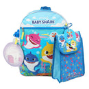 5 Piece Baby Shark Backpack Set- Blue - Offpricebundles