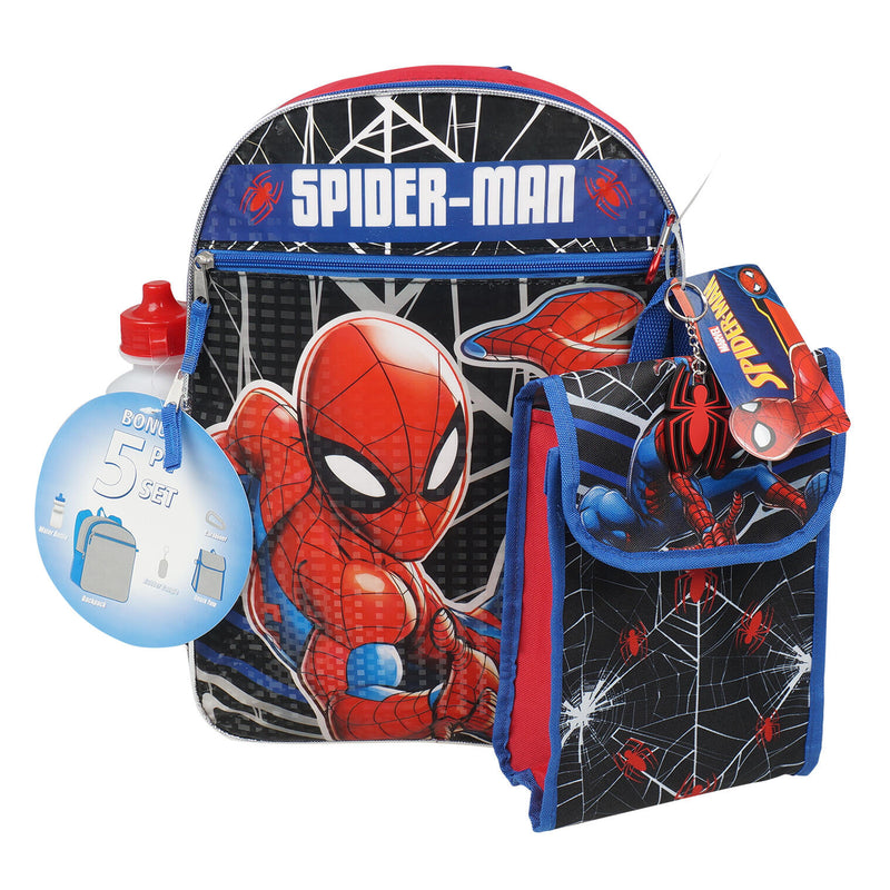 5 Piece Spiderman Backpack Set - Offpricebundles