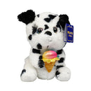 Dalmation Holding Ice Cream Plush- 10"