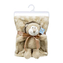Little Mimos Baby Blanket W/ Lion Plush- Beige - Offpricebundles