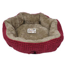Pet Bed - 19.5"- Red Checker